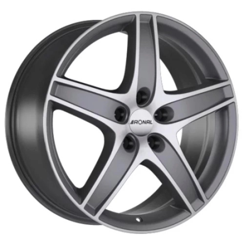 Ronal R48 W8.5 R19 PCD5x120 ET45 DIA82 titanium front diamond cut
